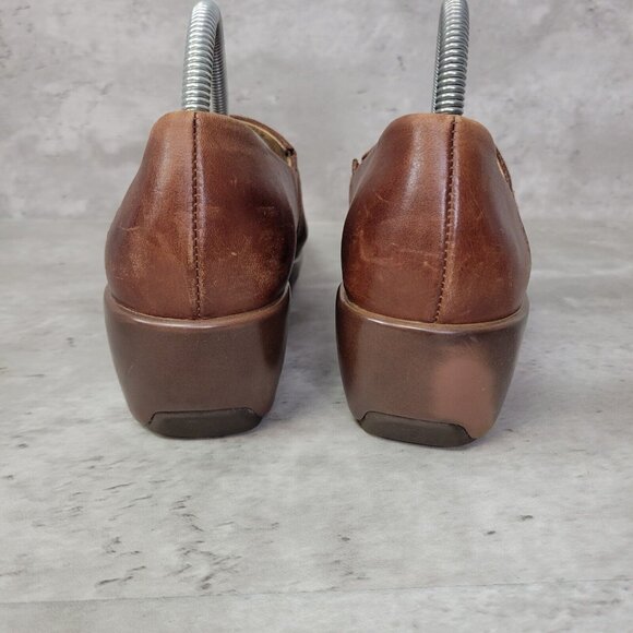 Ariat Womens Size 9.5 Clog Shoe Carmel Brown Slip On Leather Wedge - Picture 12 of 14